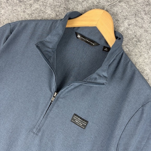 Travis Mathew Other - Travis Mathew Blue Hello Tour Golf 1/4 Zip Pullover Mens Medium